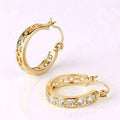 Y2K Zircon Small Hoop Earrings For Women Trendy Hollow Design Ear Cuff Earrings Jewelry view 3