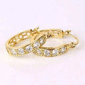Y2K Zircon Small Hoop Earrings For Women Trendy Hollow Design Ear Cuff Earrings Jewelry view 2
