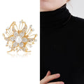 Metal Alloy Pearl Firework Brooch Pin For Coats And Suits view 2