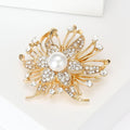 Metal Alloy Pearl Firework Brooch Pin For Coats And Suits view 4