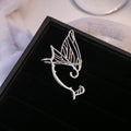Elegant 925 Silver Needle Hollow Butterfly Wing Elf Ear Cuff Clip Lightweight Luxury Women's Earrings view 3