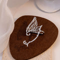 Elegant 925 Silver Needle Hollow Butterfly Wing Elf Ear Cuff Clip Lightweight Luxury Women's Earrings view 2