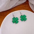 St Patrick's Day Acrylic Shamrock Beer Mug Rainbow Green Hat Hook Dangle Earrings view 4