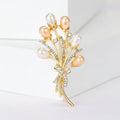 Freshwater Pearl Flower Bouquet Brooch Pin For Suits And Dresses view 5