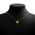 Geometric Square Necklace For Women Simple Rhinestone Curved Hollow Grid Heart Pendant Jewelry view 3