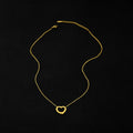 Geometric Square Necklace For Women Simple Rhinestone Curved Hollow Grid Heart Pendant Jewelry view 4