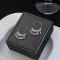Elegant Alloy C-Shaped Hoop Ear Hooks With Waterdrop Tassel Fringe For Women Luxury Statement Earrings view 1