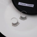 Elegant Alloy C-Shaped Hoop Ear Hooks With Waterdrop Tassel Fringe For Women Luxury Statement Earrings view 3