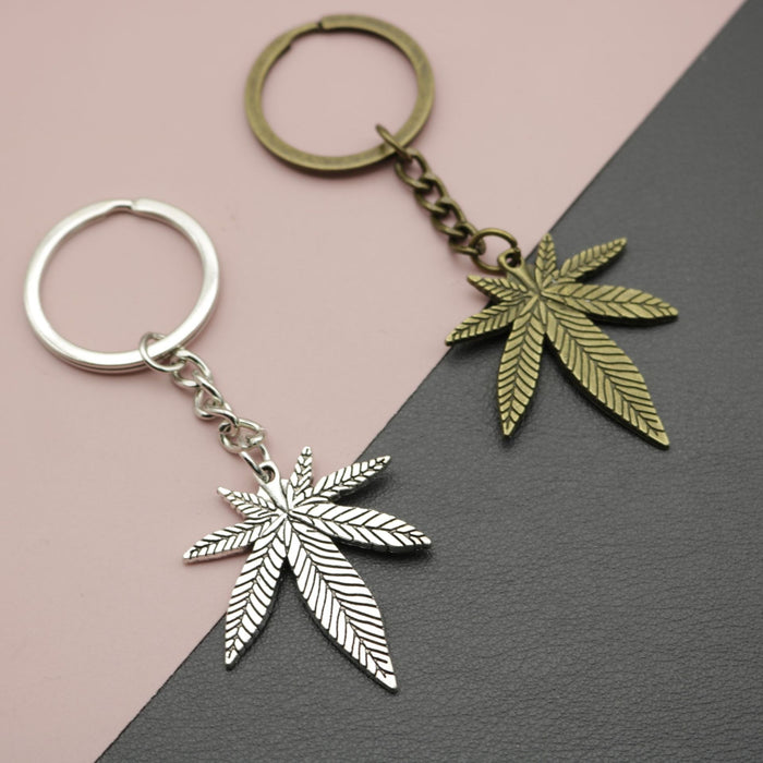 Zinc Alloy Maple Leaf Keychain Autumn Bag Charm Gift
