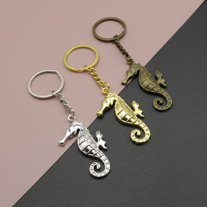 Zinc Alloy Simple Seahorse Keychain Bag Charm Gift – Antique Copper