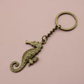 Zinc Alloy Simple Seahorse Keychain Bag Charm Gift – Antique Copper view 6