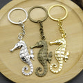 Zinc Alloy Simple Seahorse Keychain Bag Charm Gift – Antique Copper view 4