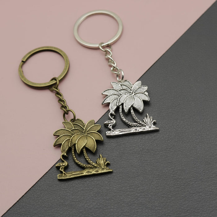 Metal Island Keychain Bag Charm