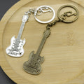 Metal Guitar Shape Keychain Music Bag Charm Gift view 3
