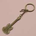 Metal Guitar Shape Keychain Music Bag Charm Gift view 6