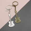 Metal Guitar Shape Keychain Music Bag Charm Gift view 1