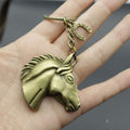 Metal Horse Head Frame Keychain Bag Charm Gift Ring view 4