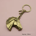 Metal Horse Head Frame Keychain Bag Charm Gift Ring view 2