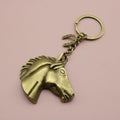Metal Horse Head Frame Keychain Bag Charm Gift Ring view 6
