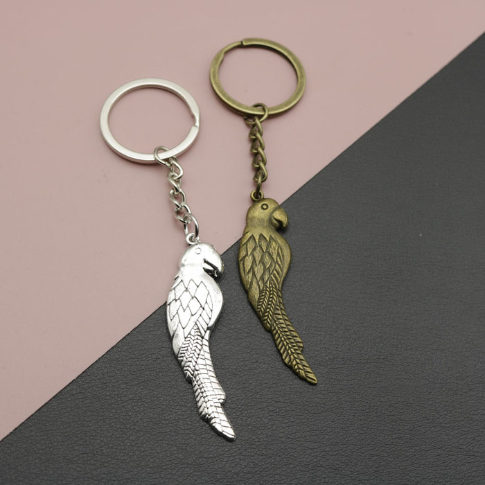 Zinc Alloy Parrot Keychain For Bird Gift