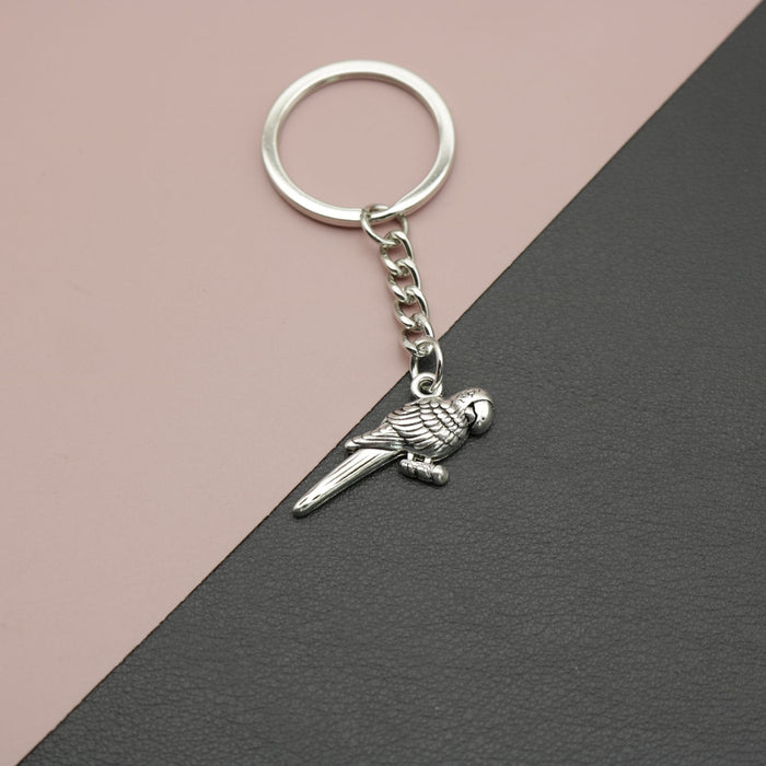 Metal Parrot Keychain Bag Charm