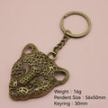 Zinc Alloy Leopard Head Keychain For Bag Charm Gift view 2