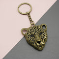 Zinc Alloy Leopard Head Keychain For Bag Charm Gift view 1