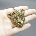 Zinc Alloy Leopard Head Keychain For Bag Charm Gift view 4