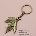 Zinc Alloy Leaf Keychain Bag Charm Gift view 2
