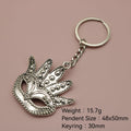 Zinc Alloy Mask Keychain Creative Bag Charm view 2