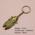 Metal Cicada Insect Keychain Bag Charm Gift view 2