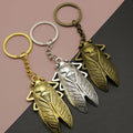 Metal Cicada Insect Keychain Bag Charm Gift view 1