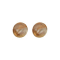 Chic Striped Metal Semi-Circle Drop Earrings Geometric Round Statement Jewelry For Women view 5