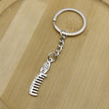 Metal Comb Shape Keychain Beauty Bag Charm Gift view 4