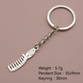 Metal Comb Shape Keychain Beauty Bag Charm Gift view 2