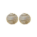 Zirconia Paved Geometric Round Hoop Earrings European Style Luxury Statement Jewelry view 5