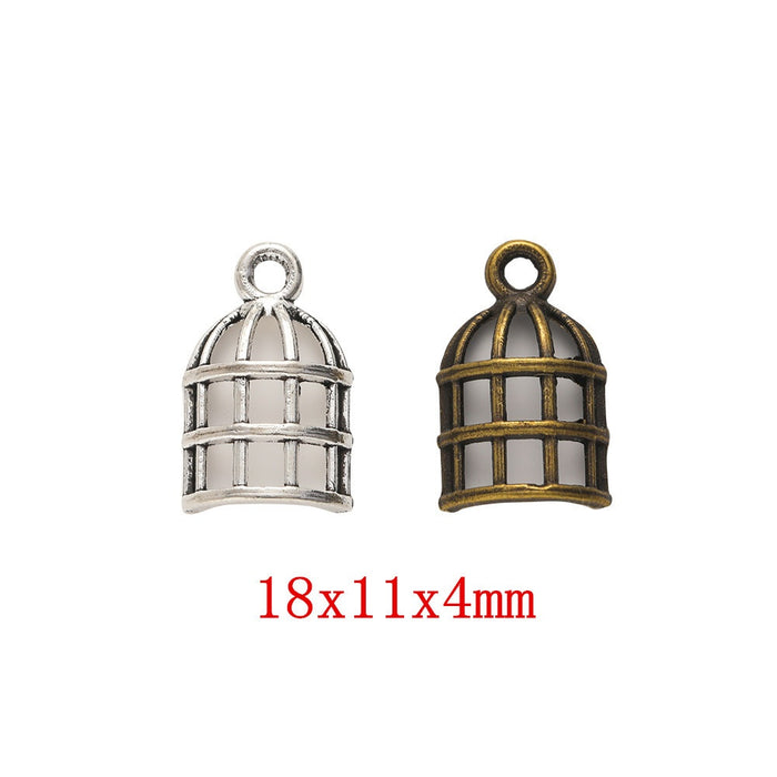 Zinc Alloy Birdcage Charm Pendant No.822177 for DIY Necklace Bracelet Jewelry Making