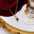 Luxury Chinese New Year Pixiu Red Crystal Rhinestone Gold Alloy Drop Dangle Jewelry Set Earrings view 2