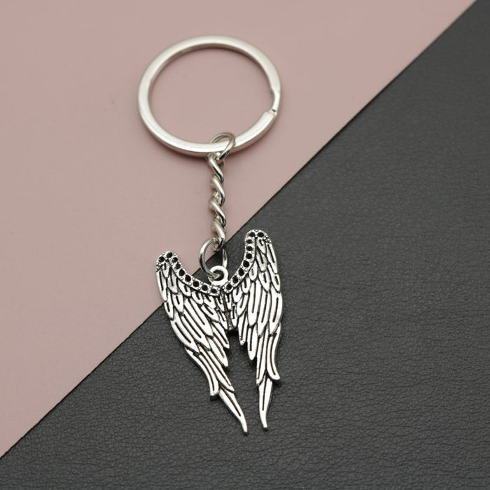 Zinc Alloy Simple Wing Keychain For Bag Charm Gift