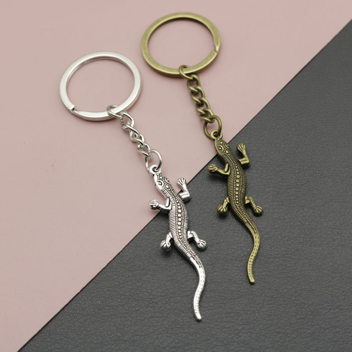 Metal Lizard Keychain Bag Charm Gift