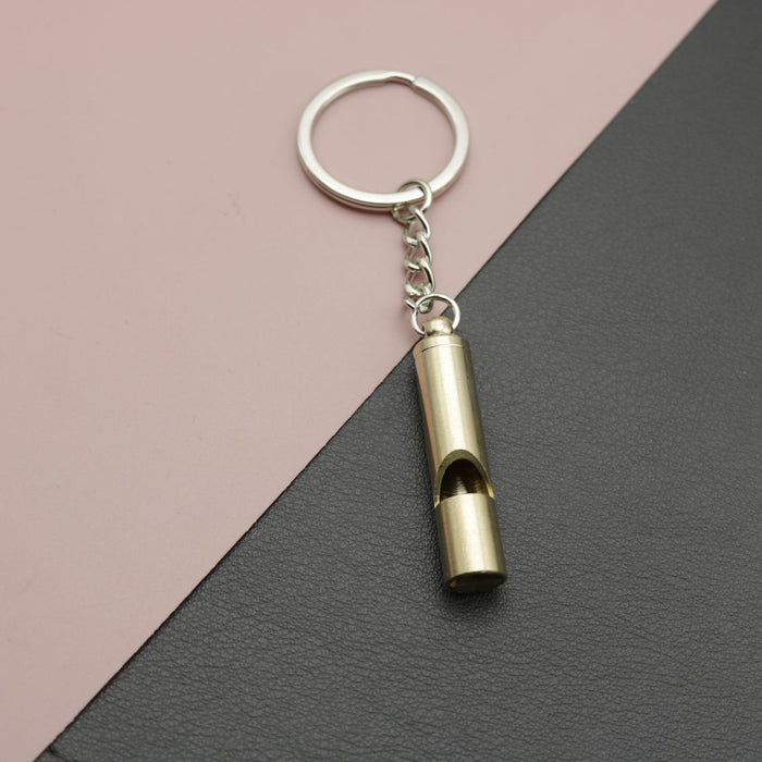 Zinc Alloy Whistle Keychain For Outdoor Key Ring