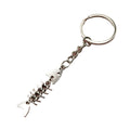 Zinc Alloy Fish Bone Keychain For Bag Charm Gift – Silver view 5