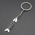 Zinc Alloy Fish Bone Keychain For Bag Charm Gift – Silver view 4