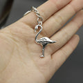 Zinc Alloy Flamingo Pendant Keychain Bag Charm Gift view 3