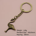 Zinc Alloy Flamingo Pendant Keychain Bag Charm Gift view 2
