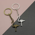 Zinc Alloy Flamingo Pendant Keychain Bag Charm Gift view 1