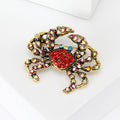 Alloy Full Rhinestone Crab Brooch Pin For Clothing Accessories view 5