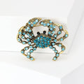 Alloy Full Rhinestone Crab Brooch Pin For Clothing Accessories view 4