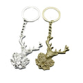 Zinc Alloy Deer Head Shape Keychain Car Key Ring Gift view 5