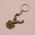 Zinc Alloy Deer Head Shape Keychain Car Key Ring Gift view 6